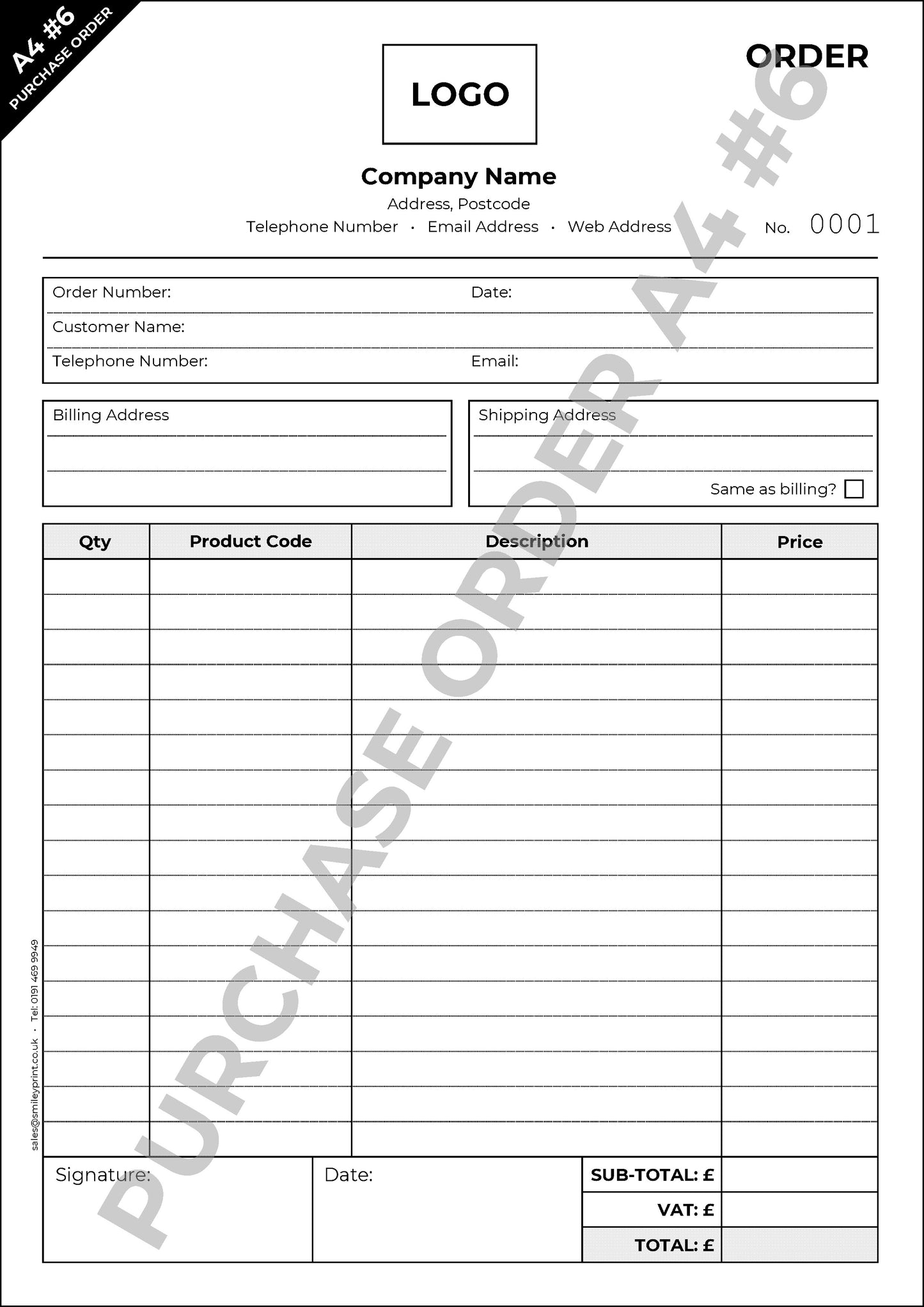 Purchase Order Templates