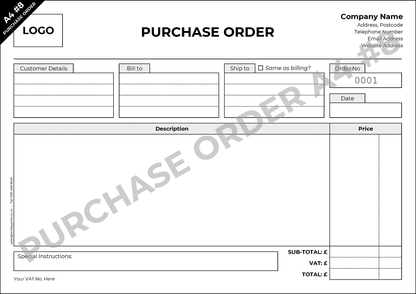 Purchase Order Templates