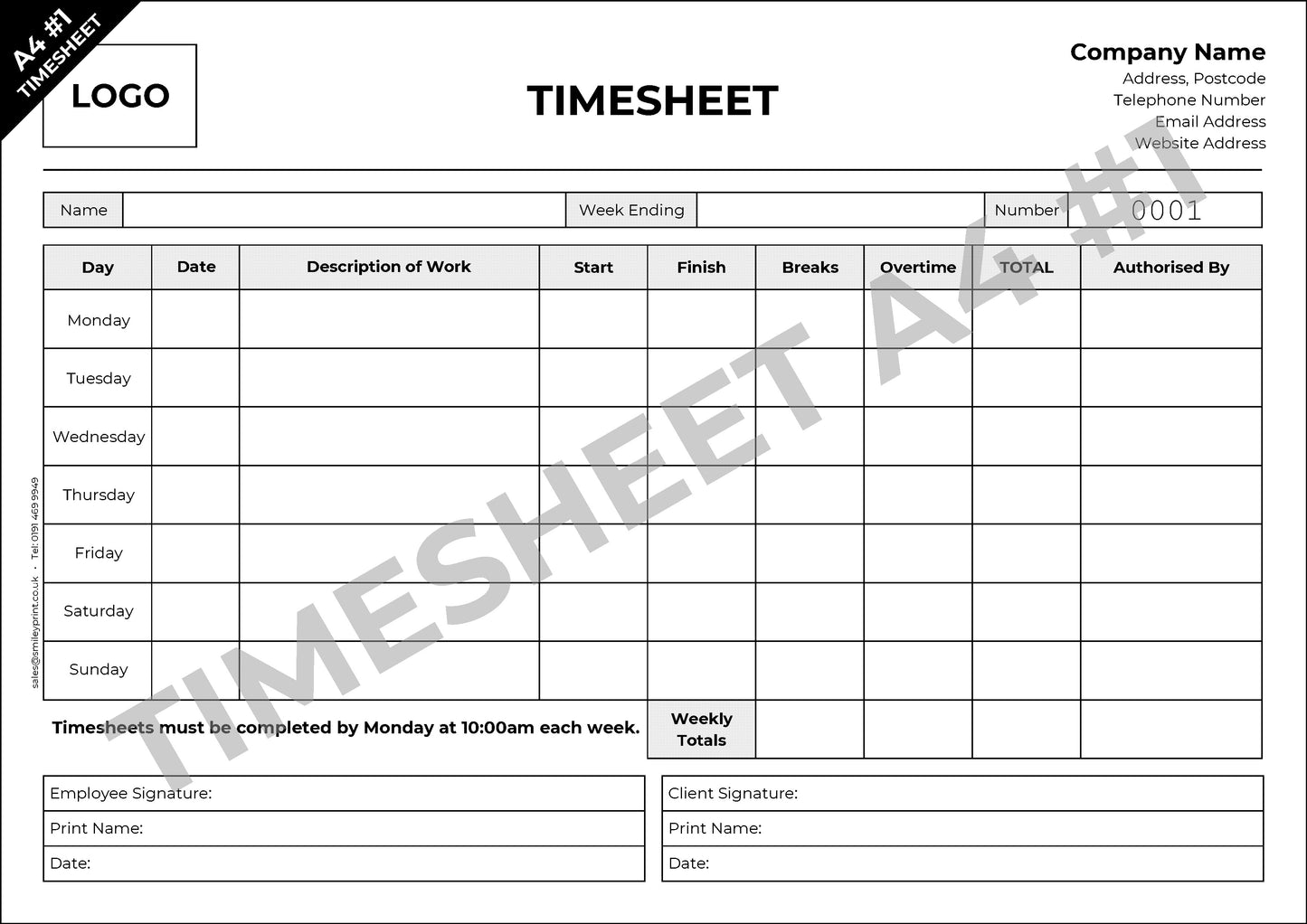 Timesheet Templates