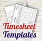 Timesheet Templates - Order Online
