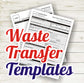 Waste Transfer Templates